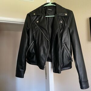 Black leather jacket